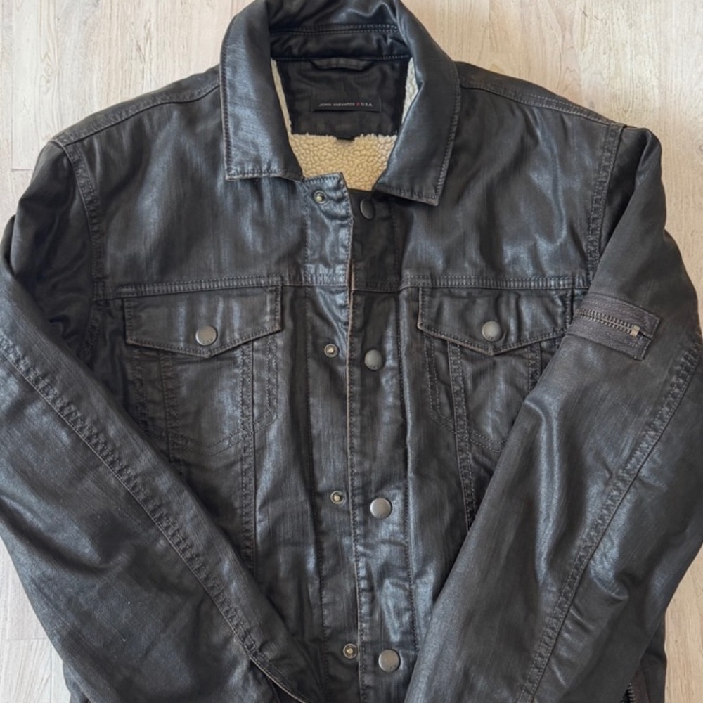 John Varvatos Shearling Jacket Men Large